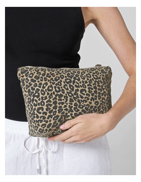 WES-W330-Leopard Print Canvas Accessory Bag 2
